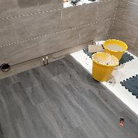 Bathroom floor tile installation